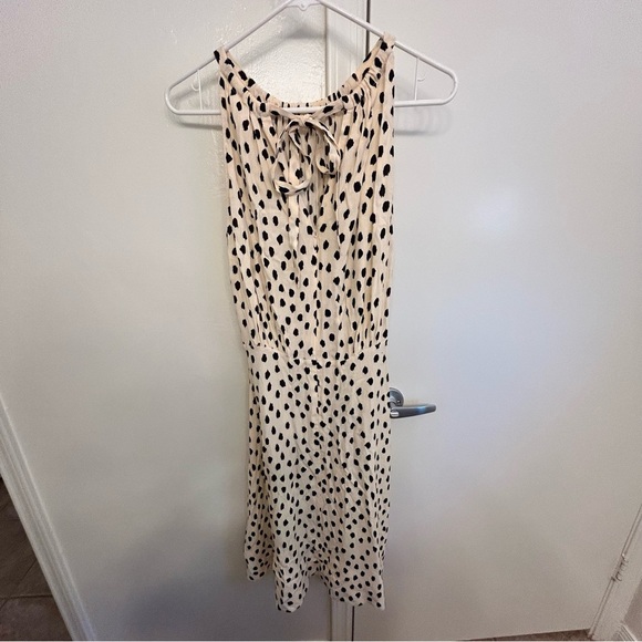 Kate Spade Take a Walk on the Wild Side Halter Dress Size 6 Cream/Black Midi - Picture 12 of 13